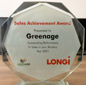 Sales Achievement Award plaque